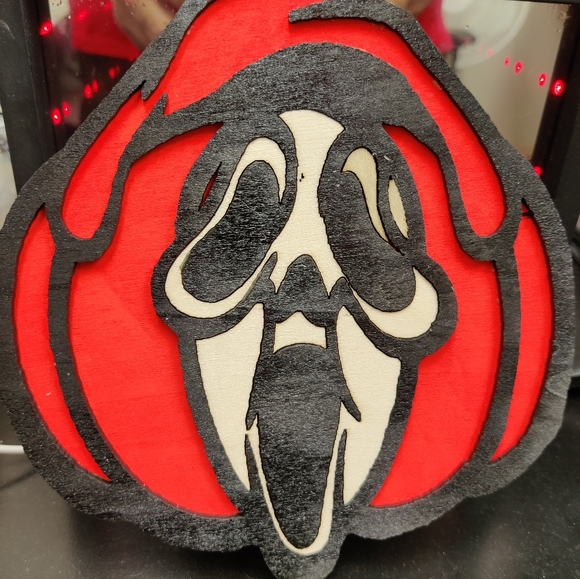 Ghost face pumpkin wall hanging - Picture 4 of 6